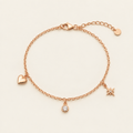 Rose Gold Charm Bracelet
